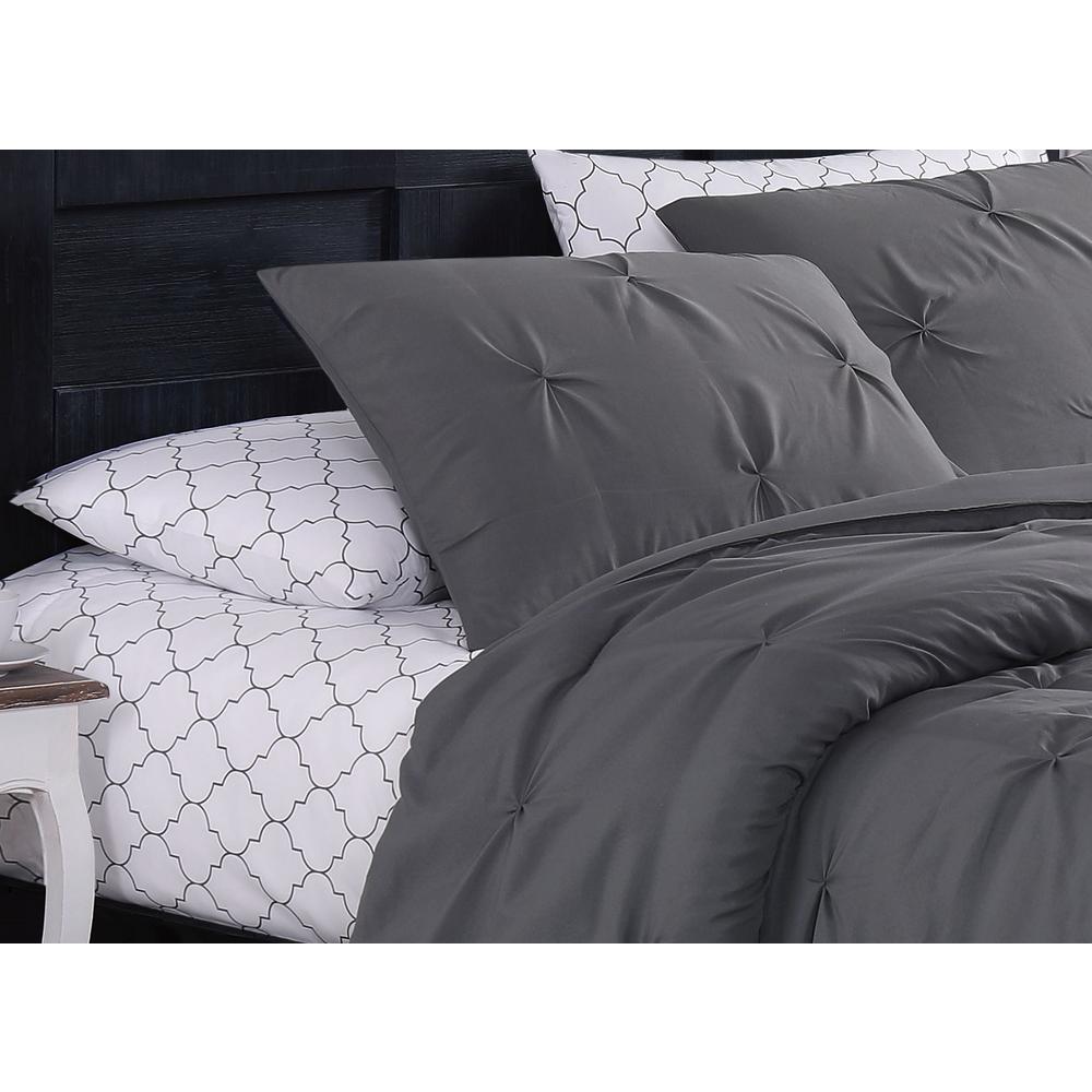 Flynn 7 Piece Gray Queen Bed In A Bag Set Flynn 7 Piece Gray Queen Bed In A Bag Set