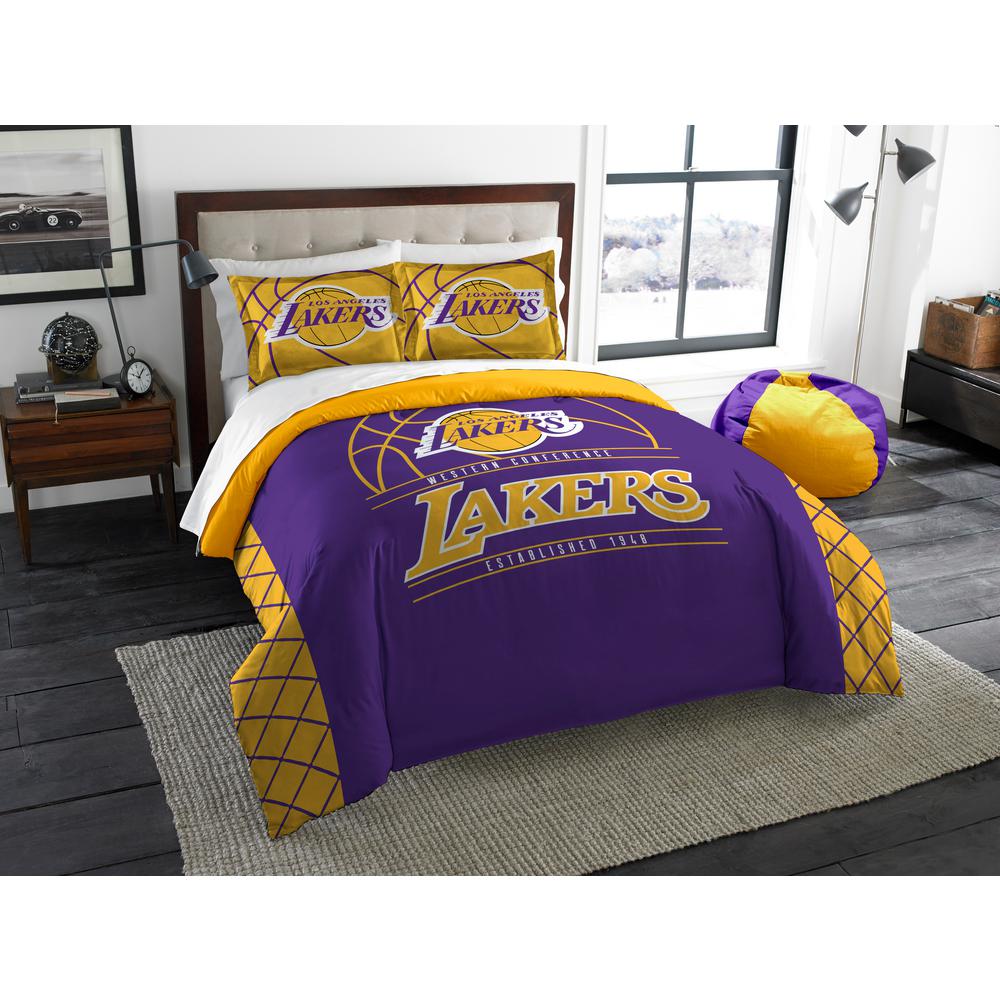 Lakers 3 Pc Multi Color Polyester Reverse Slam Full And Queen Lakers 3 Pc Multi Color Polyester Reverse Slam Full And Queen Comforters Set 1nba849000013ret The Home Depot