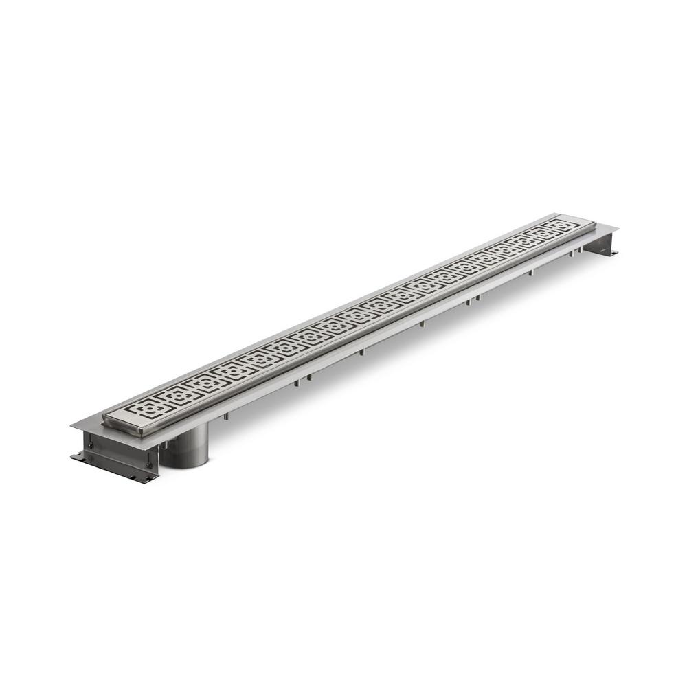 Zurn 48 In Stainless Steel Linear Shower Drain With Decorative