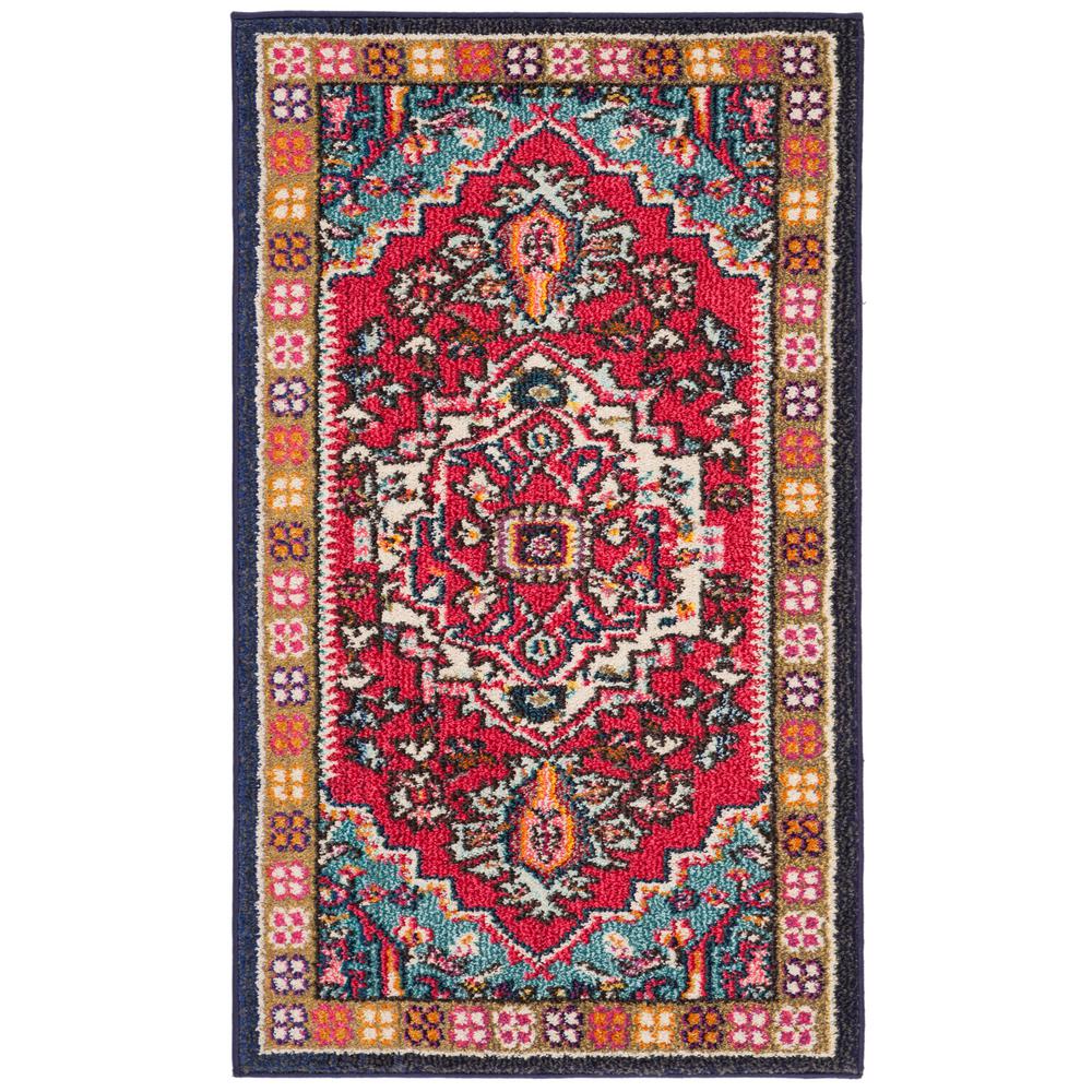 Safavieh Monaco Red Turquoise 5 Ft X 8 Ft Area Rug Mnc207c 5 The Home Depot