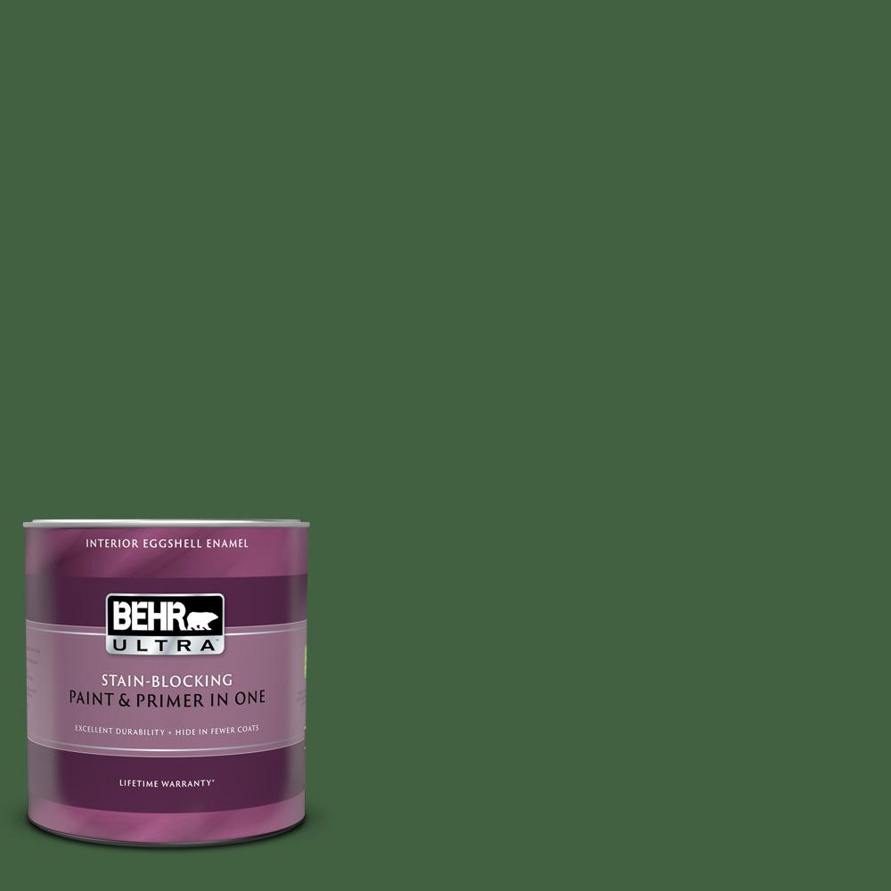 BEHR ULTRA 1 qt. S4007 Deep Viridian Eggshell Enamel Interior Paint