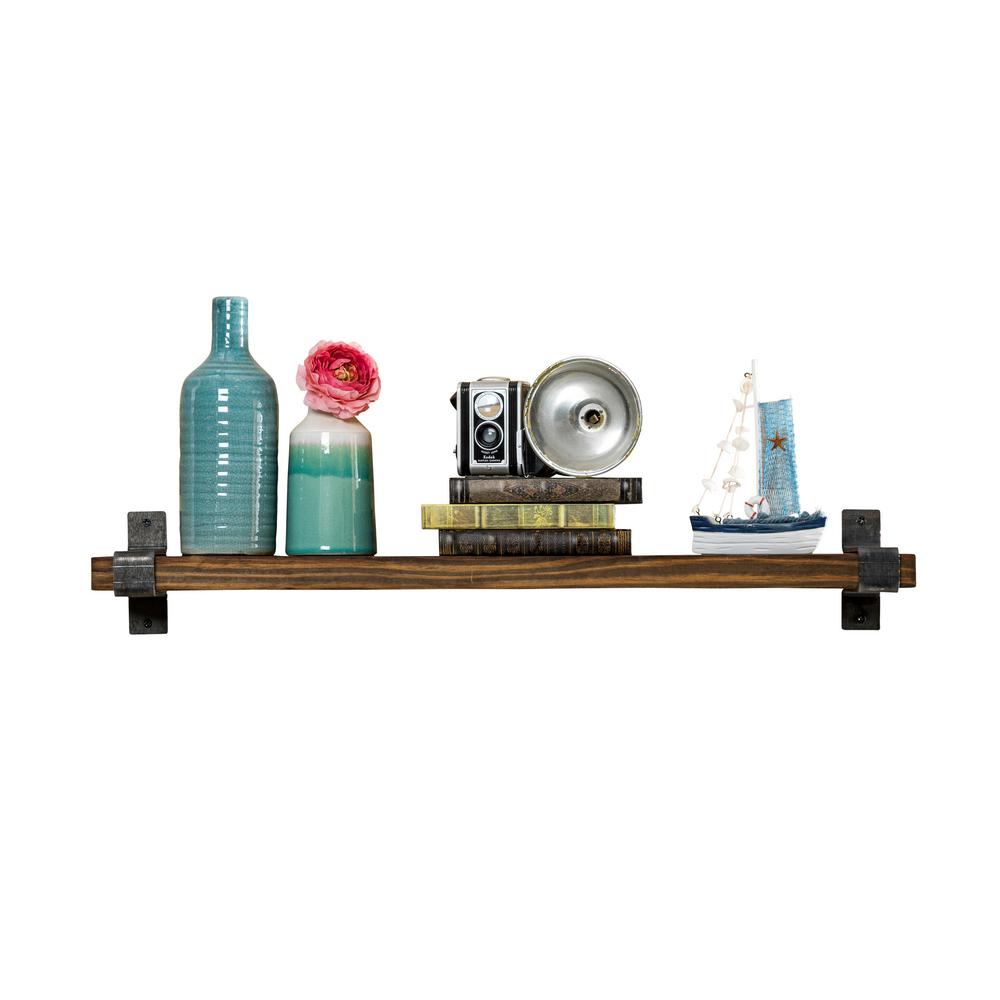 Aqua Metal Wrapped Shelves