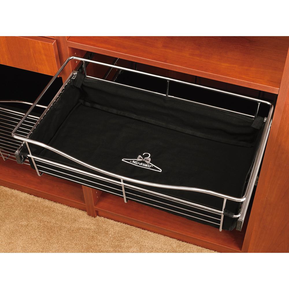 Rev A Shelf 24 In X 7 In Black Closet Basket Liner Cbl 242007 B