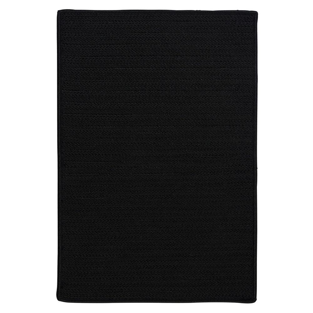 Black Outdoor Rugs The Home Depot Solid Black 10 Ft X 13 Indoor Outdoor Braided Area Rug