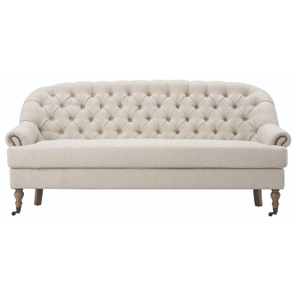  Home  Decorators  Collection Mayfair  Pearl Linen Fabric Sofa  