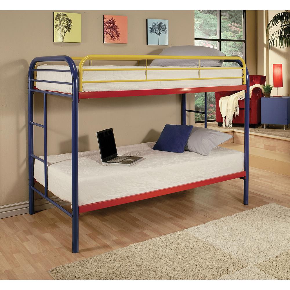 Acme Furniture Thomas Twin Over Metal Bunk Bed 02188bk The Acme Furniture Thomas Twin Over Metal Bunk Bed 02188bk The Home Depot
