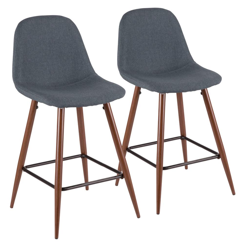 Safavieh Norah 27 5 In Counter Stool Dark Taupe Set Of 2 Walnut And Blue Counter Stool Set Of 2