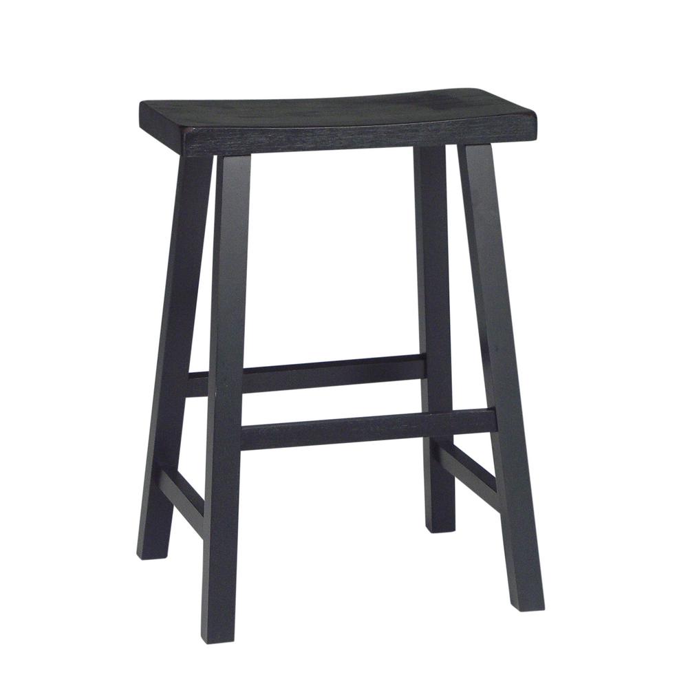 International Concepts 24 In Black Bar Stool 1s37 682 The Home Depot International Concepts 24 In Black Bar Stool