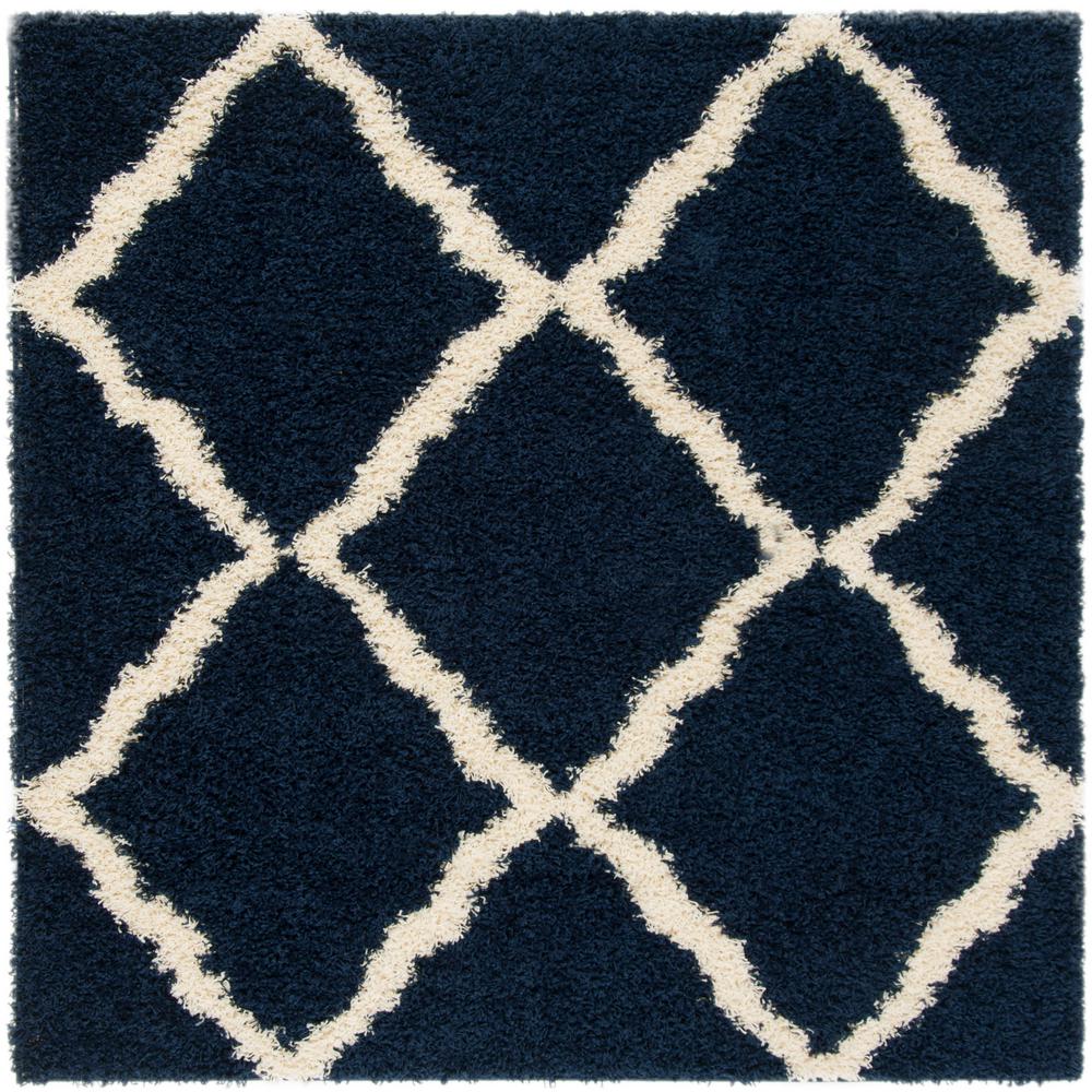 Safavieh Dallas Navy Ivory 6 Ft X Square Area Rug