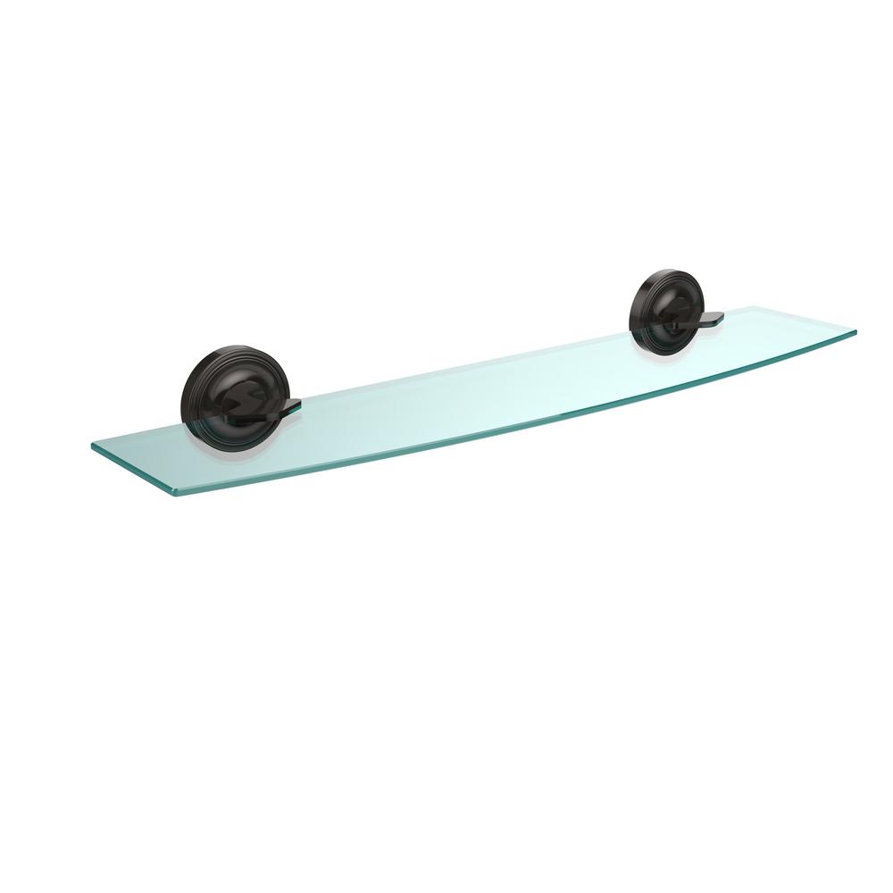 Allied Br Regal 24 In L X 3 1 8 H 5 W Clear Gl Bathroom Shelf Oil Rubbed Bronze Allied Br Regal 24 In L X 3 1 8 H 5 W Clear Gl Bathroom Shelf Oil Rubbed Bronze