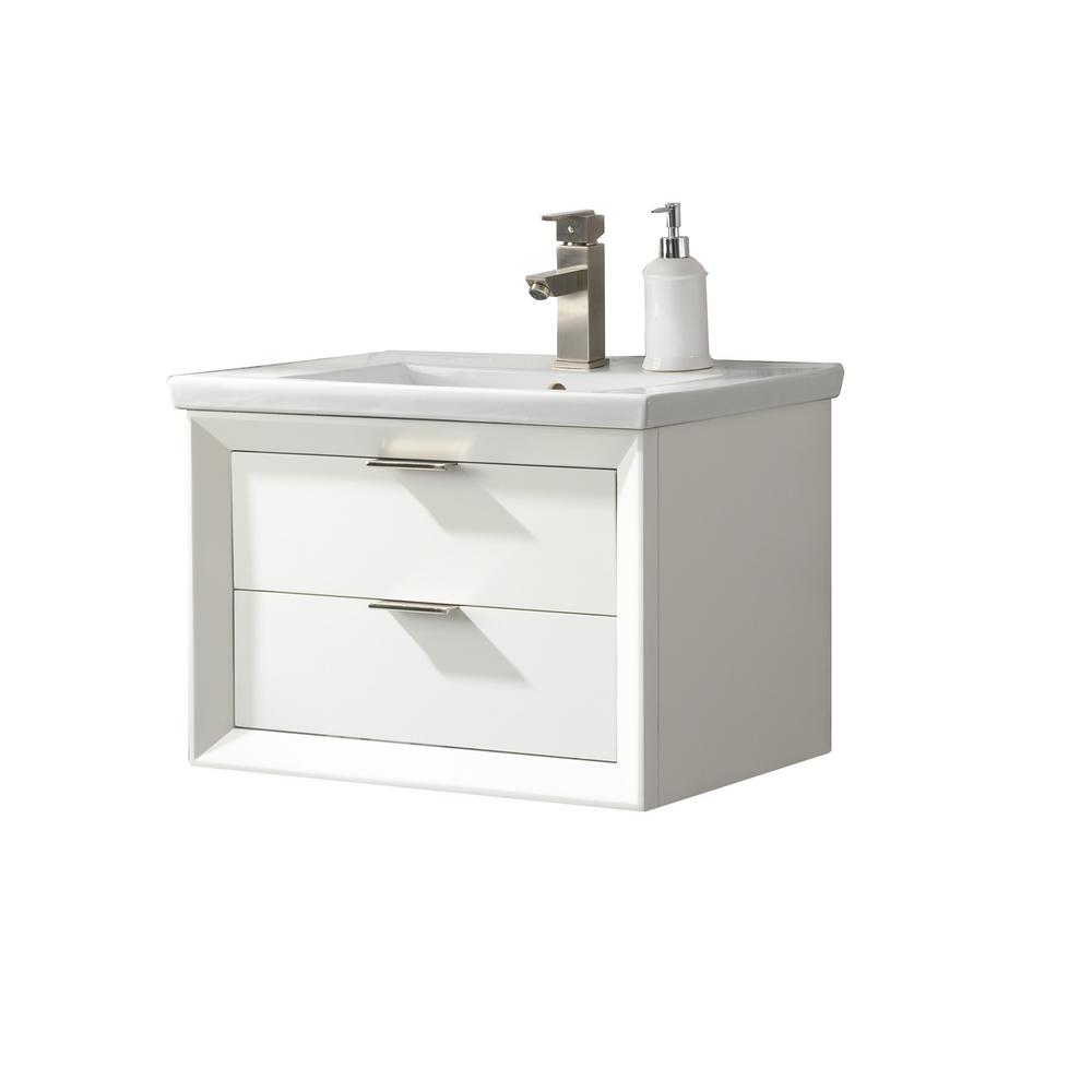 Urban Furnishing Danbury 24 in. W x 18.5 in. D Bath Vanity in White