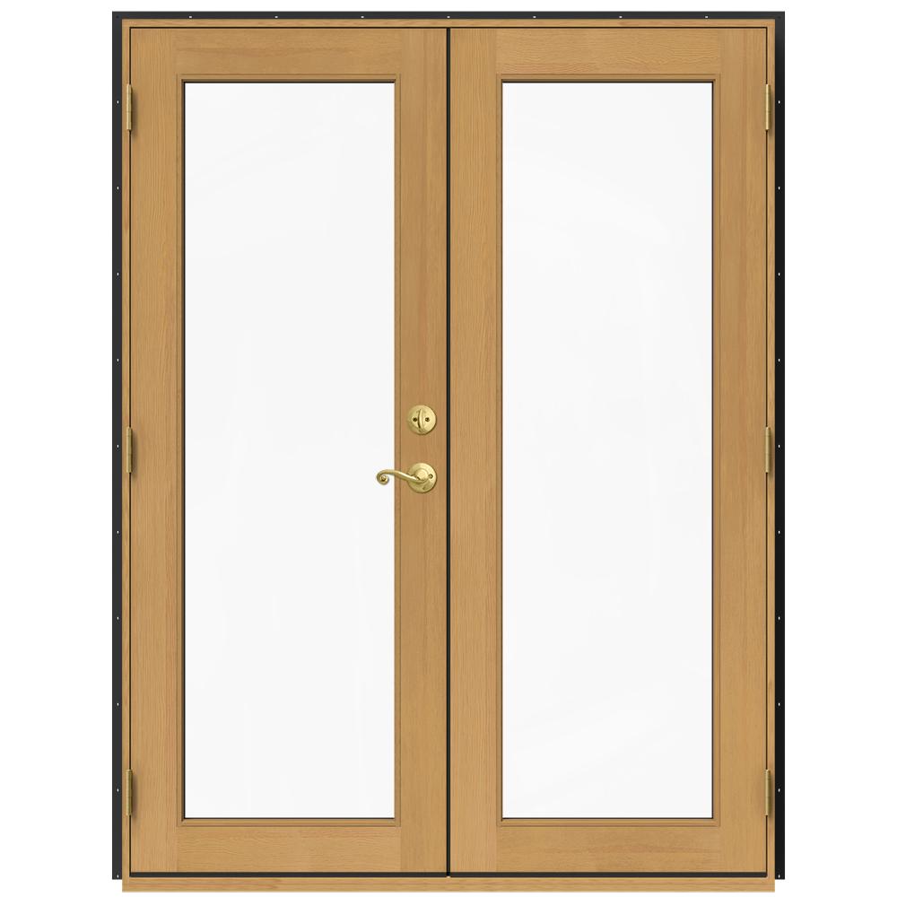 JELDWEN 59.5 in. x 79.5 in. W2500 Chestnut Bronze RightHand Inswing