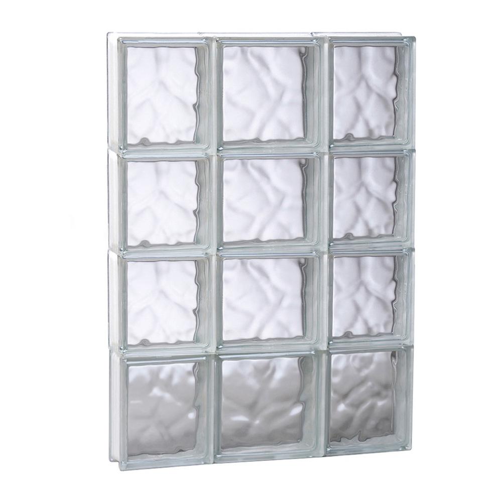 Clearly Secure 19.25 in. x 31 in. x 3.125 in. Frameless Wave Pattern