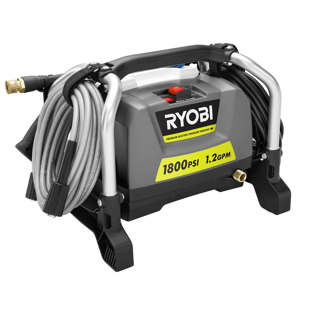 Pressure Washer Electric 1,800 psi 1.2 GPM Compact Lightweight
