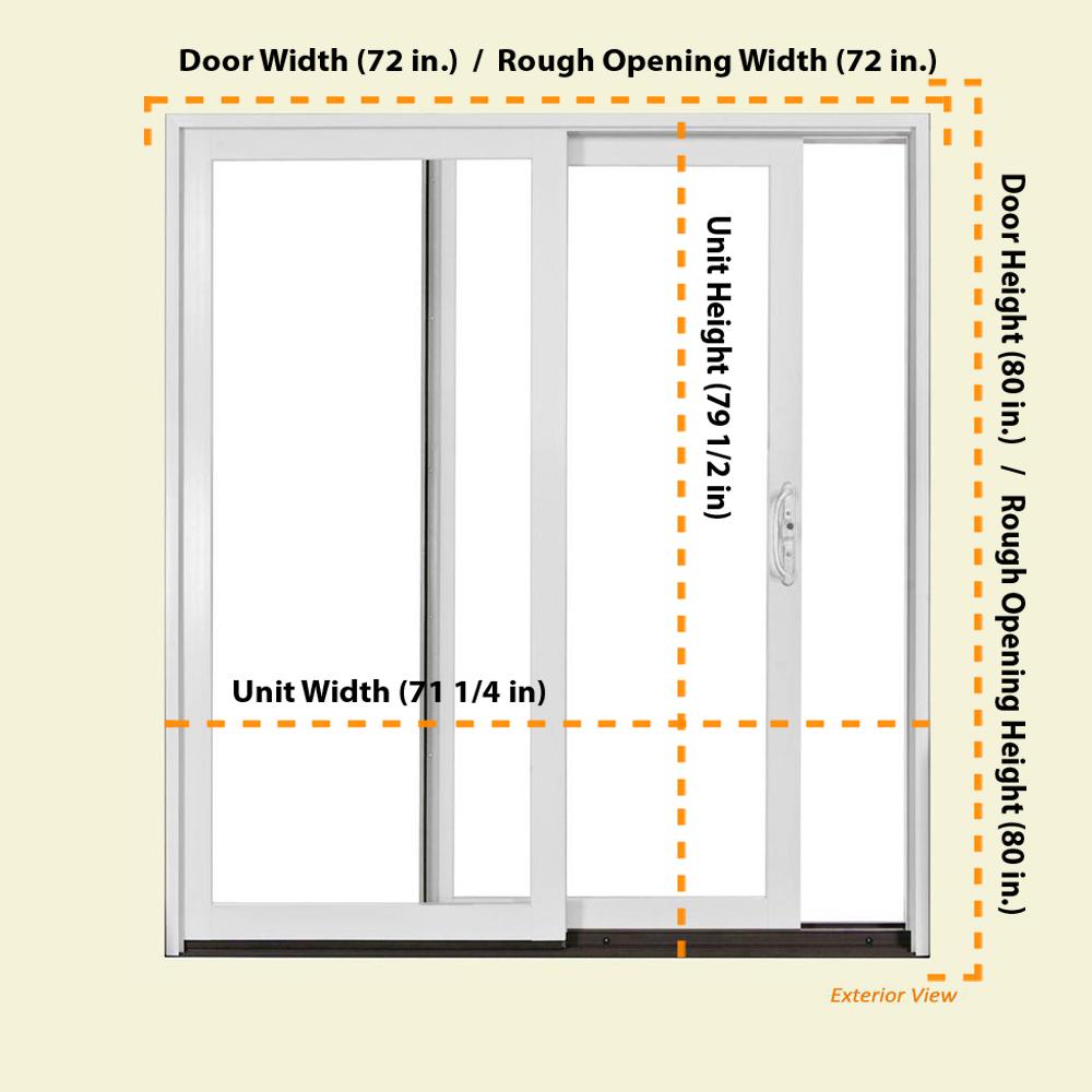 Jeld Wen 72 In X 80 In W 2500 Brilliant White Wood Clad Right