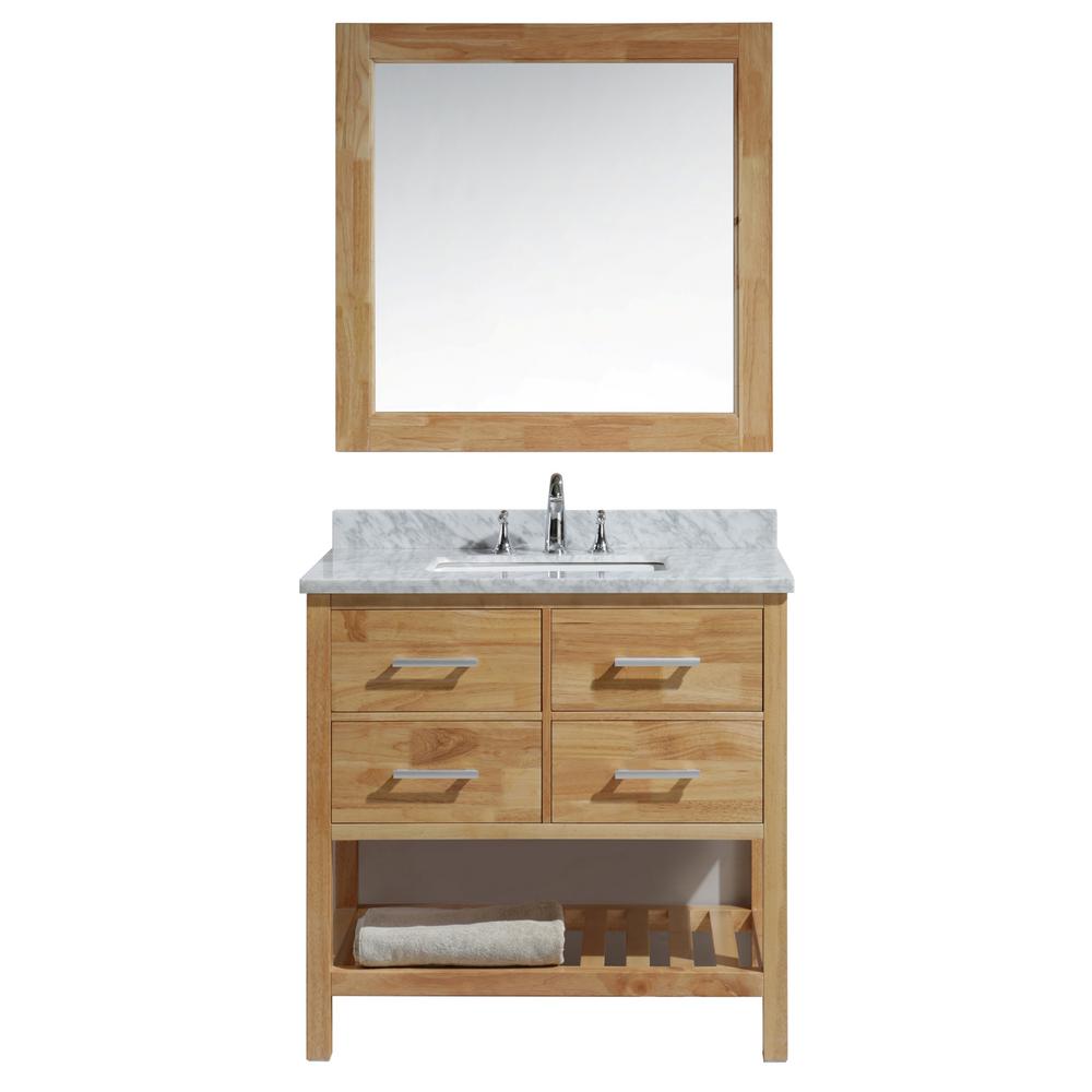Design Element London 72 In W X 22 D Vanity Oak With Marble London 36 In W X 22 D 35