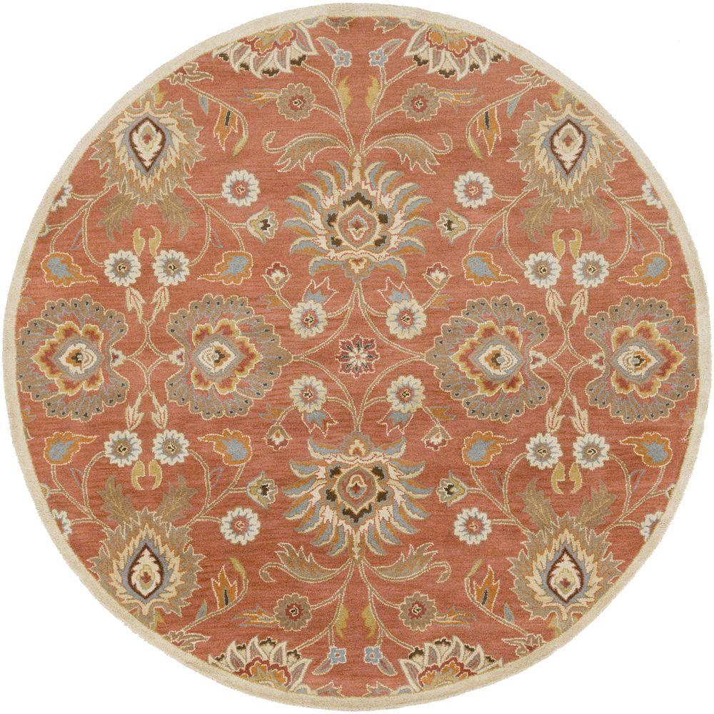 Home Decorators Collection Ultimate Shag Orange 8 ft. Round Area Rug7575493570 The Home Depot