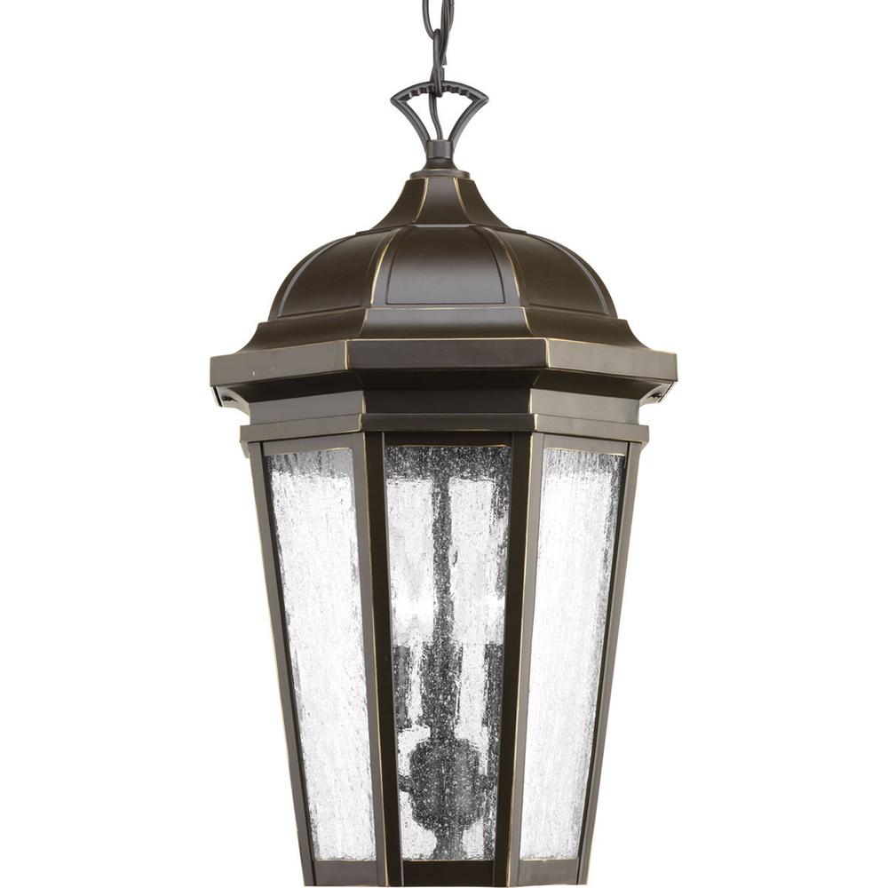 Progress Lighting Verdae Collection 3Light Outdoor Antique Bronze Hanging LanternP550002020 