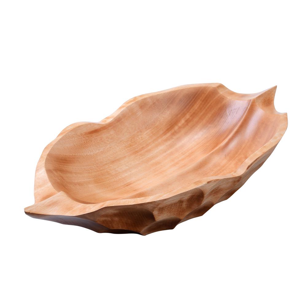 Villacera Handmade Large Mango Wood Decorative Fruit BowlHWD020076