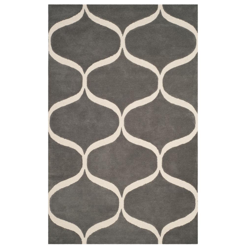 Safavieh Cambridge Dark Gray Ivory 4 Ft X 6 Area Rug