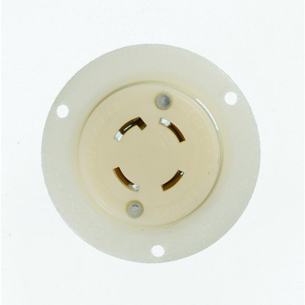 Leviton 30 Amp 125/250Volt Flanged Outlet Grounding Locking Receptacle