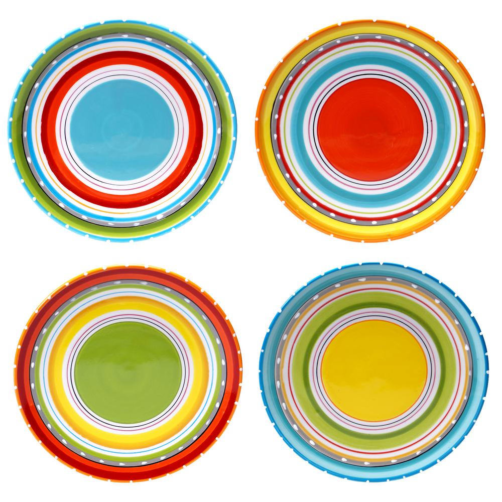Mariachi MultiColored 8.75 in. Salad Plate (Set of 4)25626SET/4 The