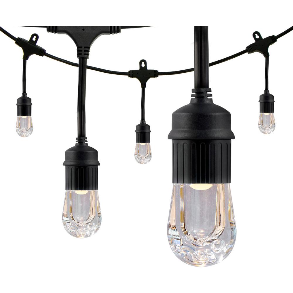 Limited Lifetime Warranty String Lights Outdoor Lighting The Cafe Integrated Led String Lights Black