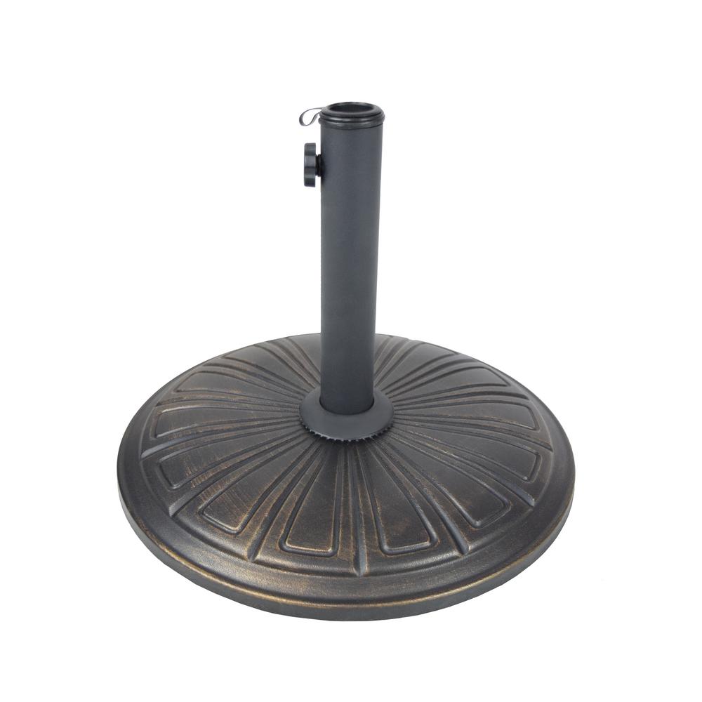 Unbranded Cast Concrete Patio Umbrella Base In Black Hd4232 Us28 Ab The Home Depot