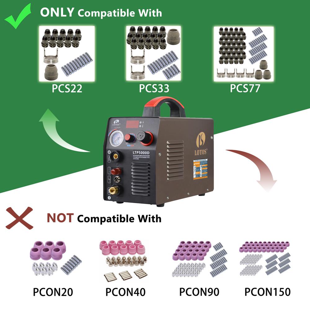 Lotos 50 Amp Non Touch Pilot Arc Inverter Plasma Cutter For Metal Dual Voltage 110v 220v 1 2 In Clean Cut