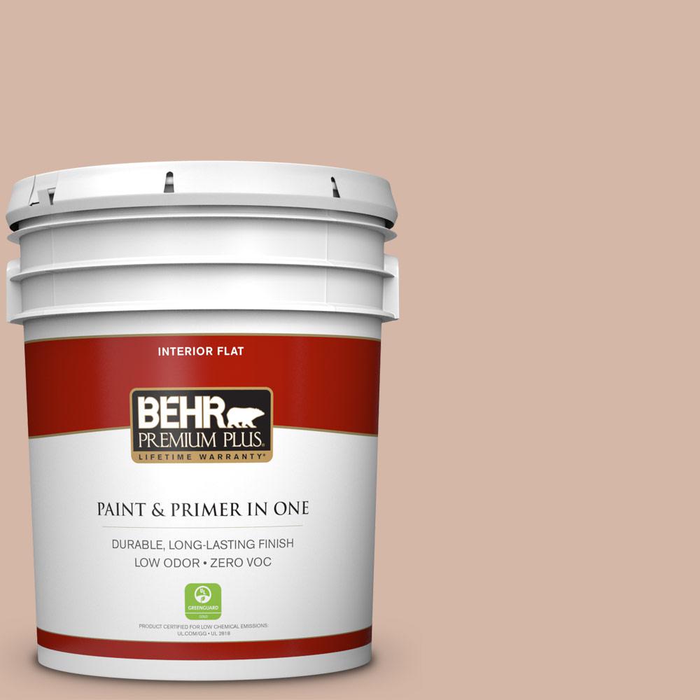 BEHR Premium Plus 5 gal. S1903 Sedona Pink Flat Zero VOC Interior