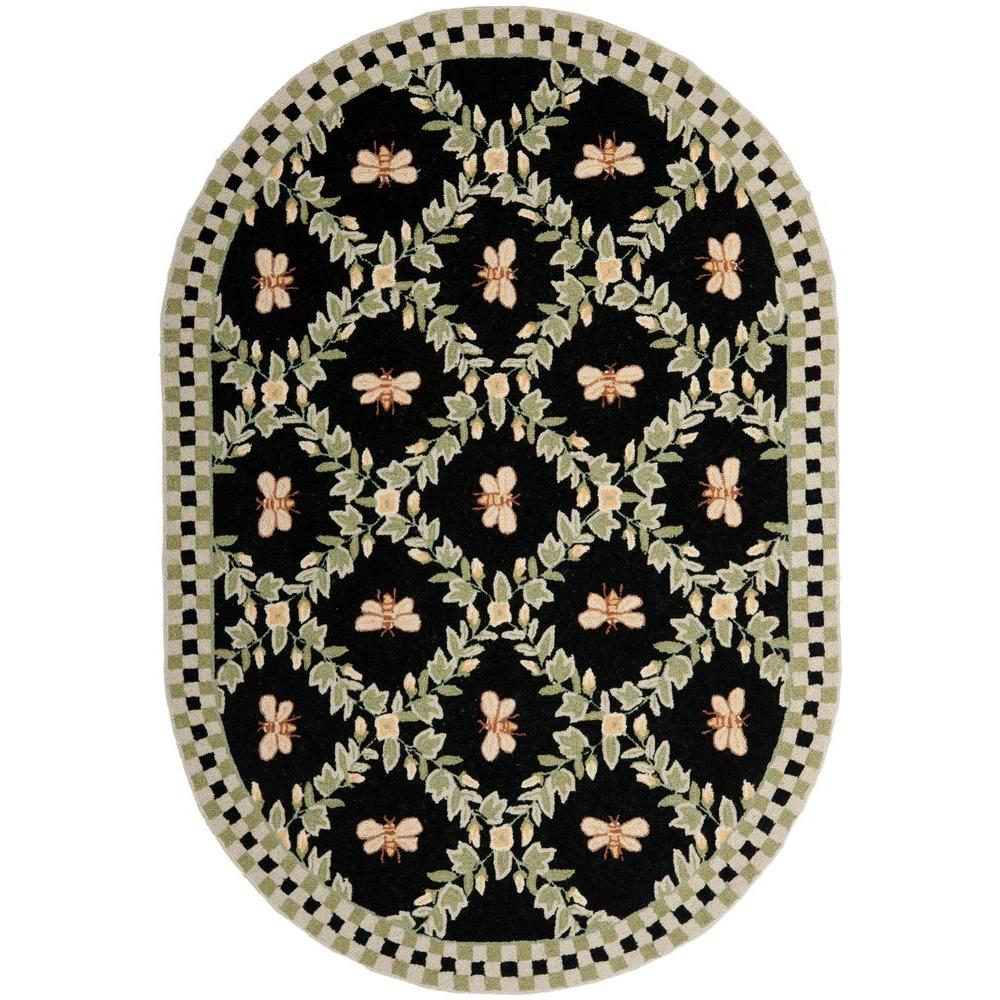 Safavieh Chelsea Black 7 Ft 6 In X 9 Oval Area Rug Safavieh Chelsea Black 7 Ft 6 In X 9 Oval Area Rug Hk55b 8ov The Home Depot