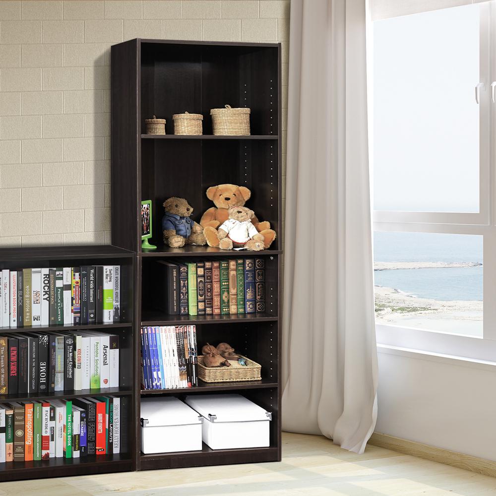 Furinno JAYA 5Shelf Espresso Open Bookcase14110R1CC The Home Depot