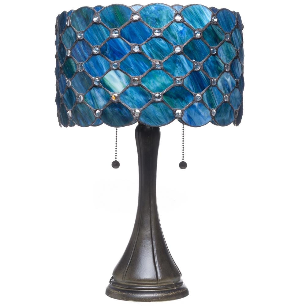 blue tiffany table lamp