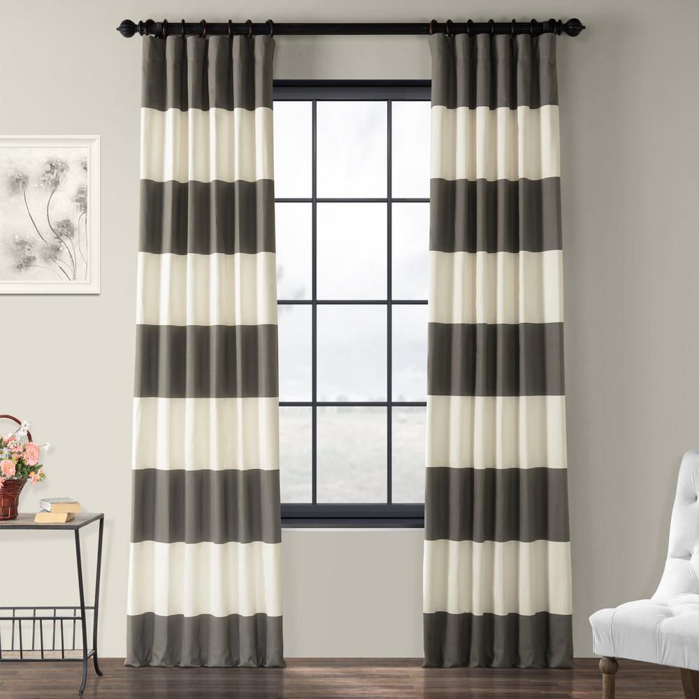 Exclusive Fabrics Furnishings Slate Gray Off White Horizontal Slate Gray Off White Horizontal