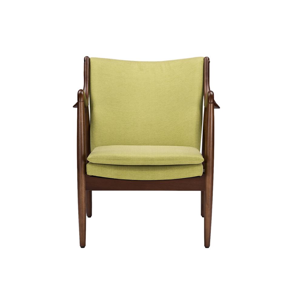 Baxton Studio Shakespeare MidCentury Green Fabric Upholstered Accent