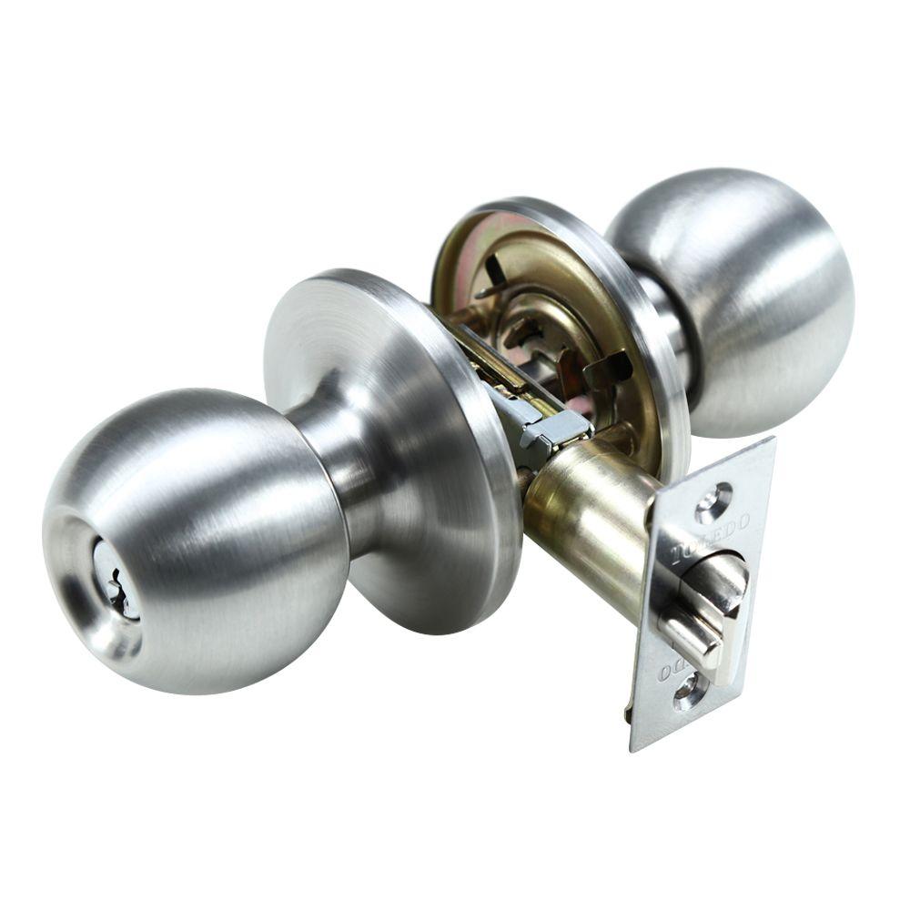 front door handle and lock