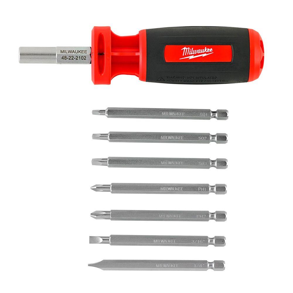 Milwaukee 10in1 Square Drive Ratcheting Multi Bit Driver48222302