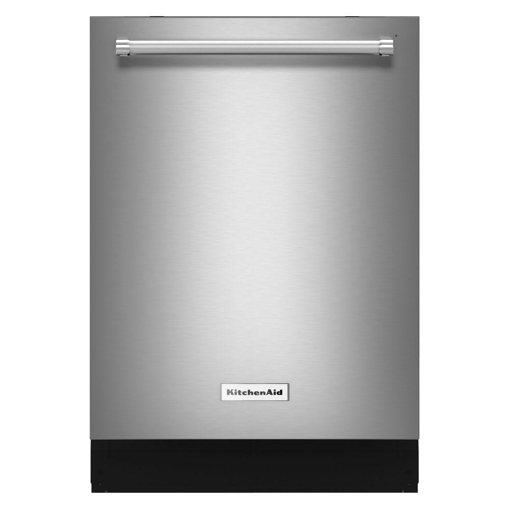 KitchenAid Top Control Dishwasher in Stainless Steel with Stainless Steel Tub-KDTM704ESS - The 