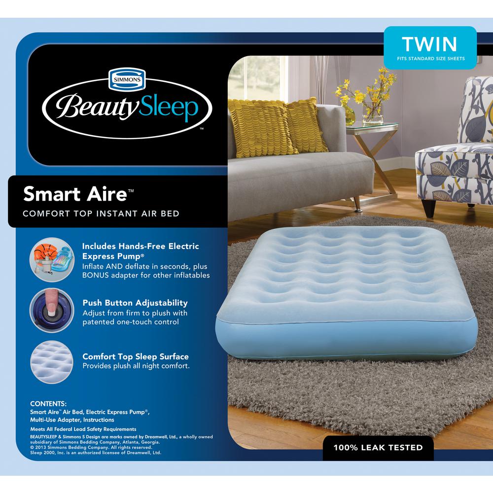 Simmons Simmons BeautySleep Smart Aire Twin Medium Mattress HDSDSSMTTW
