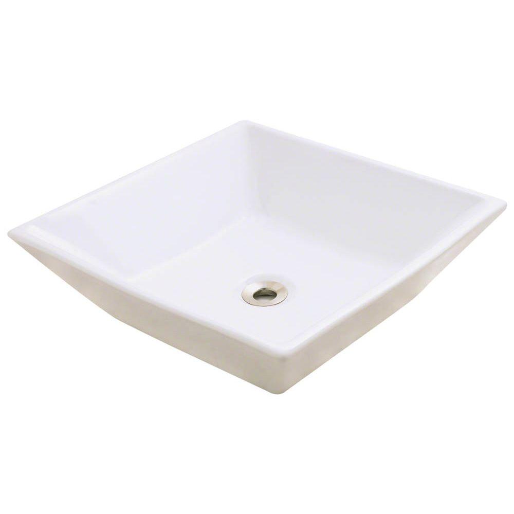 Bisque Square Bathroom Sinks Bath The Home Depot Porcelain Vessel Sink In Bisque