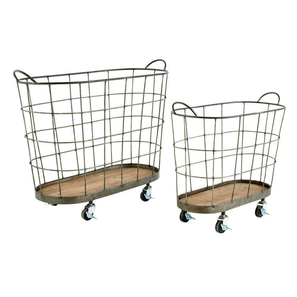 rolling laundry basket cart