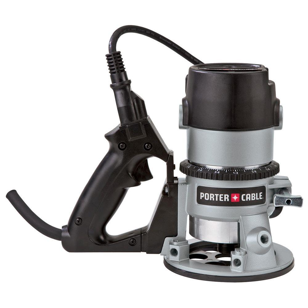 Porter Cable 2 1 4 Peak Hp Multi Base Router Kit With Gripvac 1 13 4 Hp 27 500 Rpm D Handle Router Porter Cable