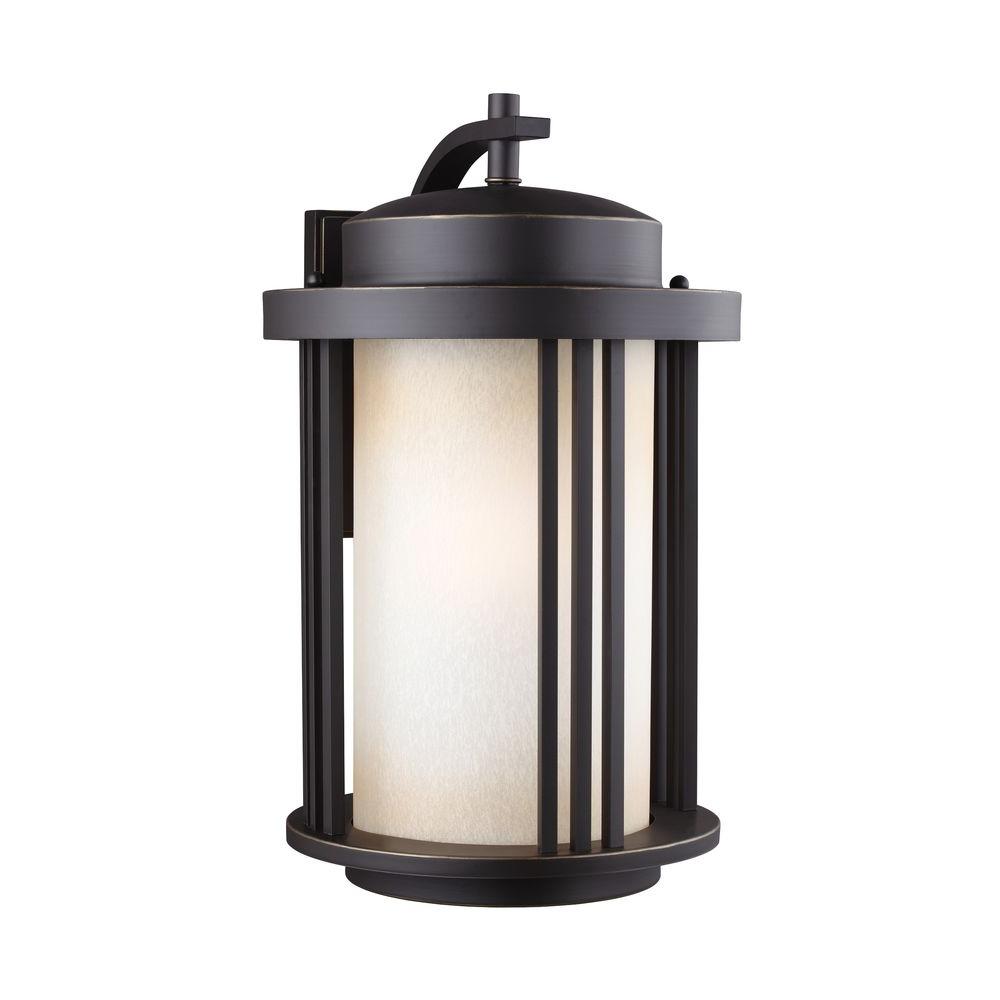No Bulbs Included Adjule Height Outdoor Wall Mounted Crowell 1 Light Large Antique Bronze Wall Lantern