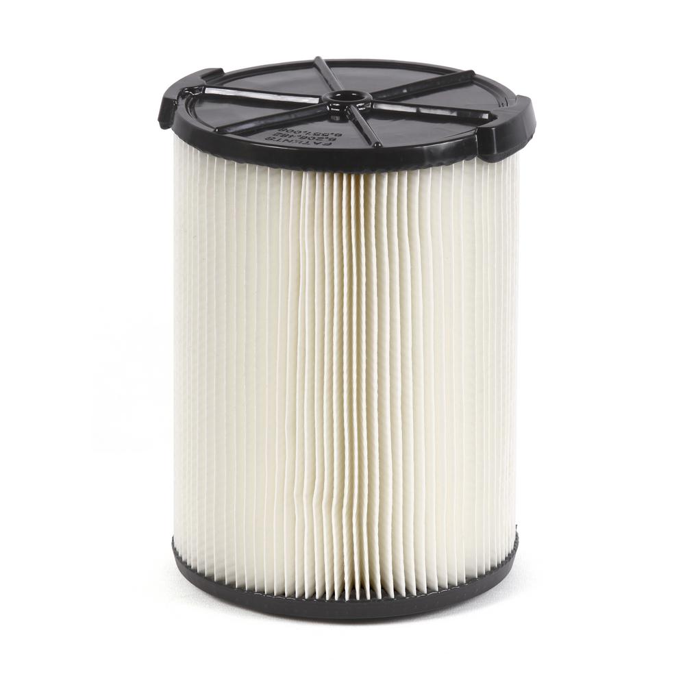 RIDGID 1Layer Everyday Dirt Pleated Paper Filter for 5.0 Gal. Wet Dry