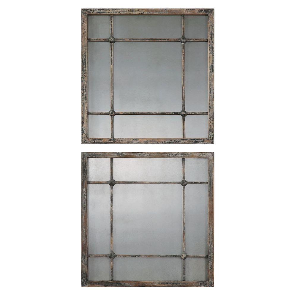 Global Direct Square Farmhouse Mirrors Home Decor The