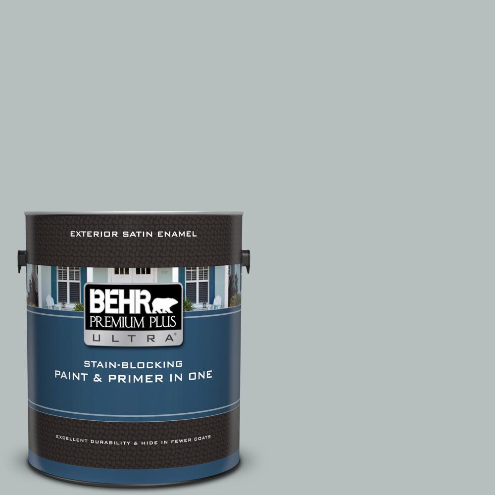 Behr Premium Plus Ultra 1 Gal 720e 3 Rocky Mountain Sky Satin 720e 3 Rocky Mountain Sky Satin Enamel