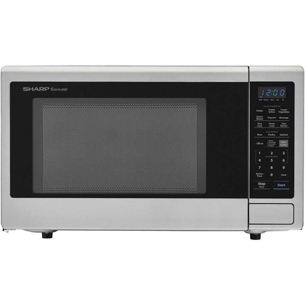 Sharp Carousel 2 2 Cu Ft Countertop Microwave Oven In Stainless