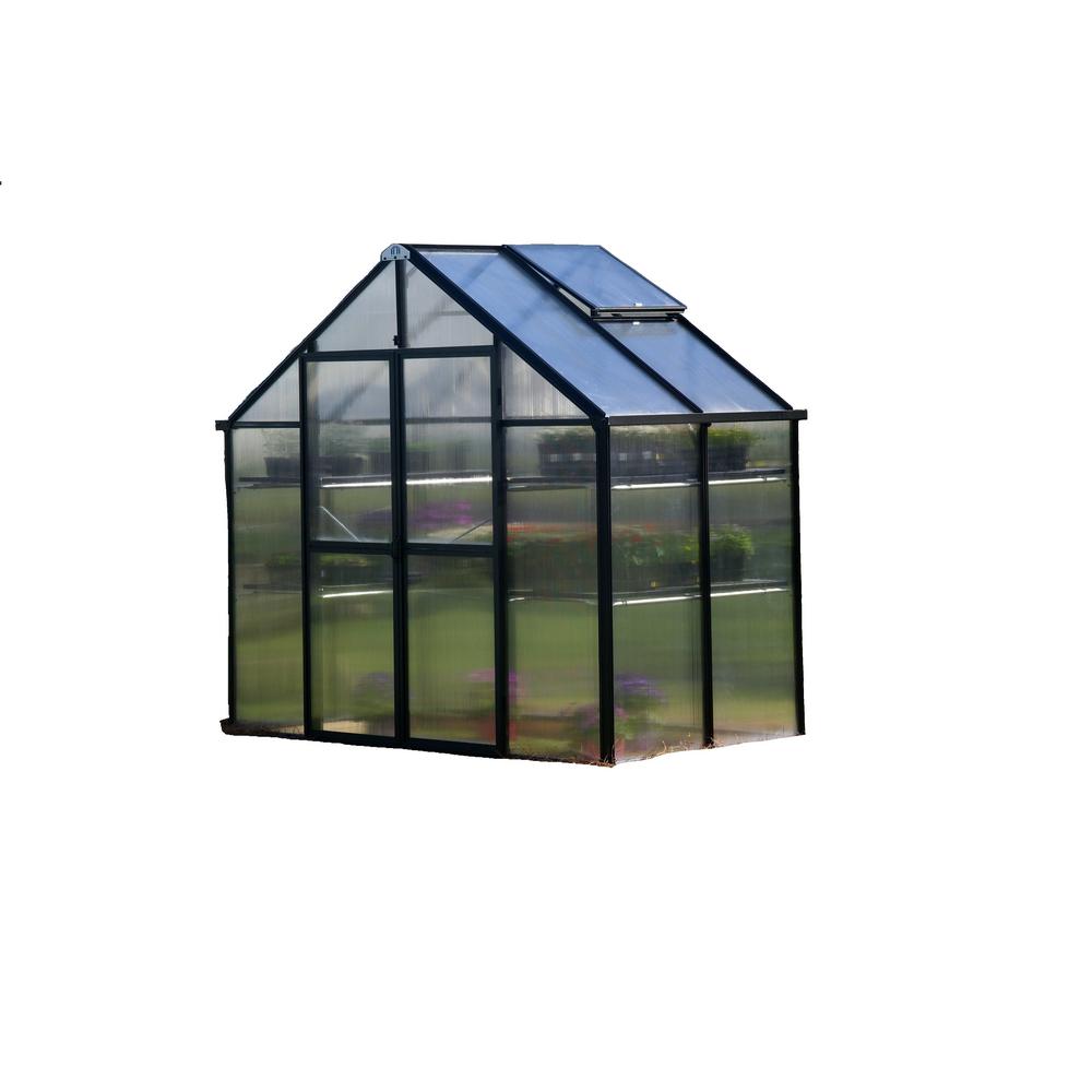 Monticello 8 Ft X 4 Black Patio Greenhouse Mont Bk The Monticello 8 Ft X 4 Black Patio Greenhouse