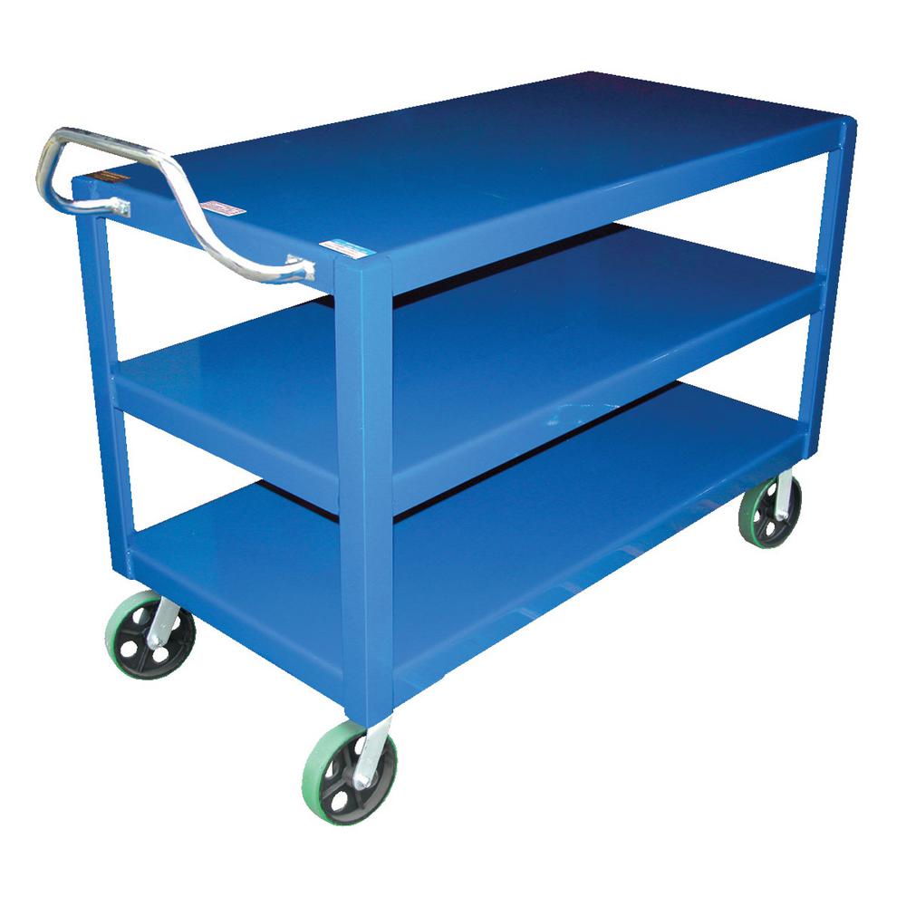 Vestil 24 in. x 48 in. 3 Shelf Heavy Duty Ergo Handle CartDHPH42448