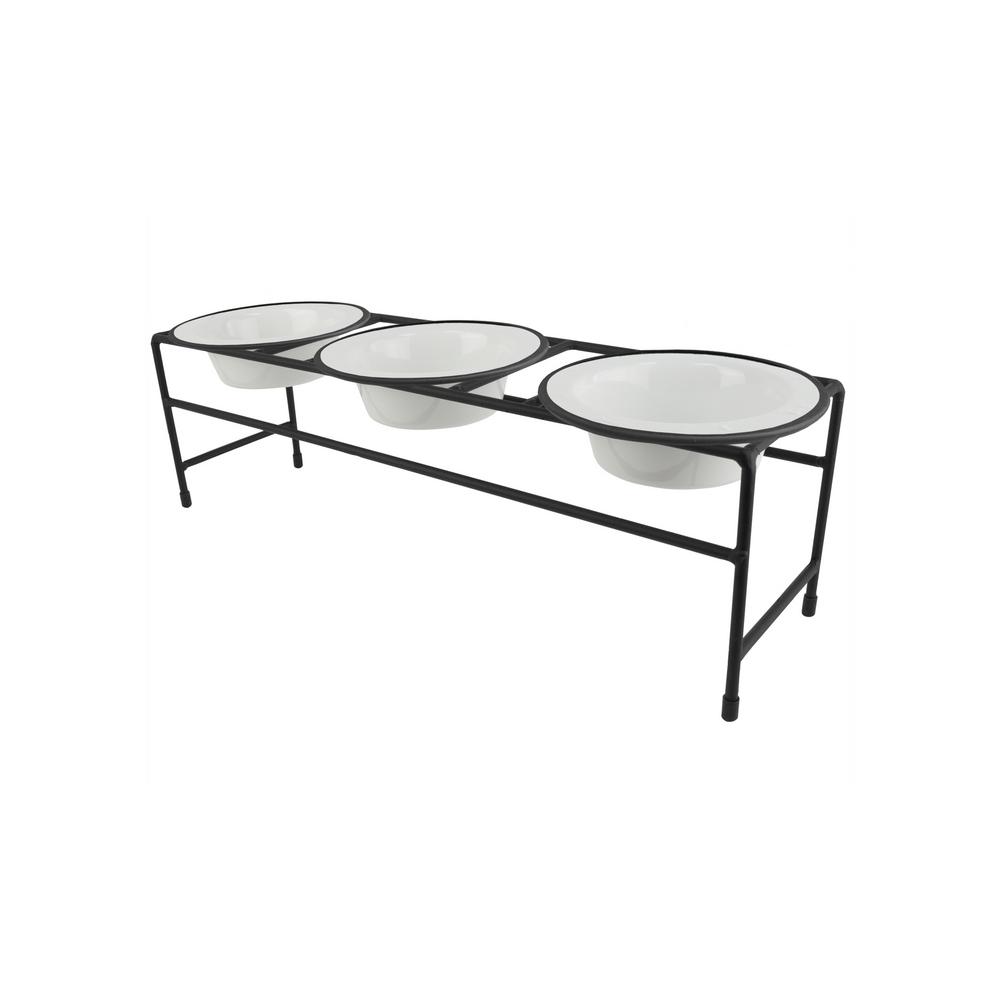 Platinum Pets Platinum Pets Modern Triple Diner Feeder With